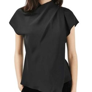 Topshop Oragami Top/Blouse Black Size 4